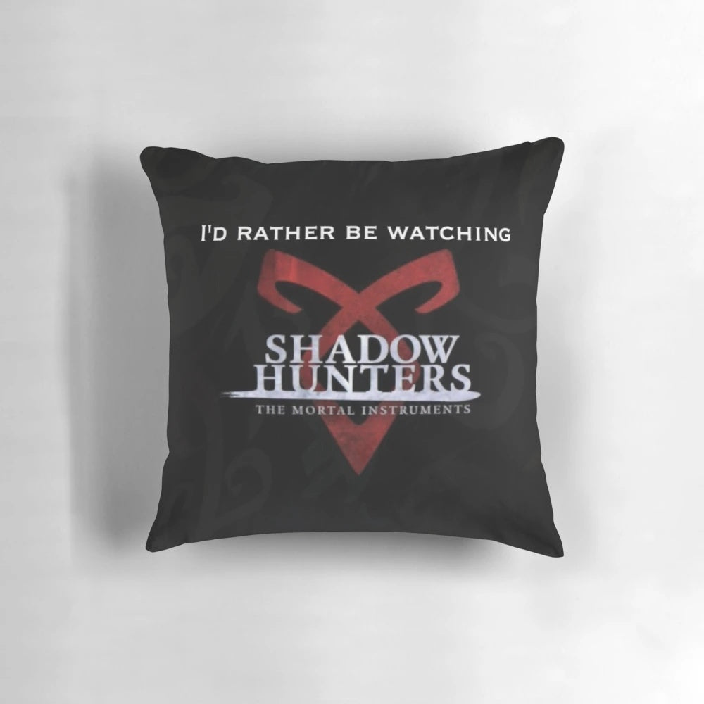 Shadowhunters fandom pillow featuring characters and ships from the popular TV show The Mortal Instruments