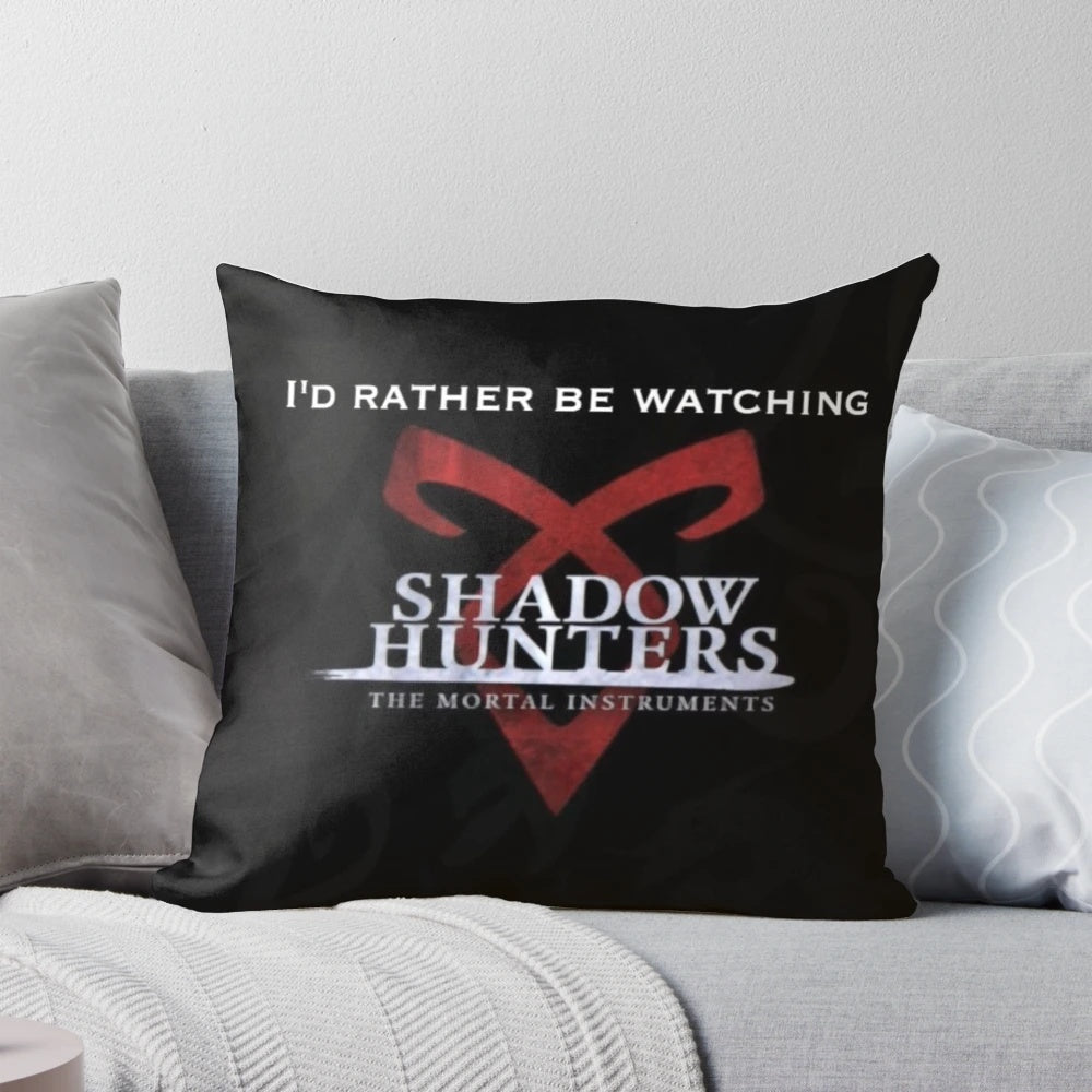 Shadowhunters fandom pillow featuring characters and ships from the popular TV show The Mortal Instruments