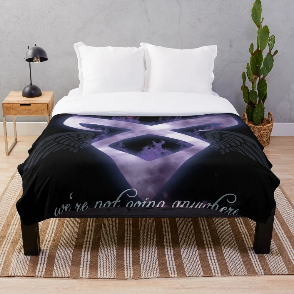 Shadowhunters inspired plush blanket with "Save Shadowhunters" design