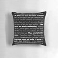 Shakespearean Insults Decorative Pillow - Black and White Pillow with Quotes from Shakespeare