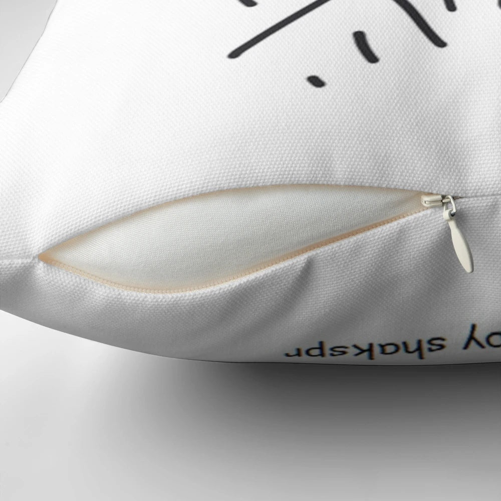 A plush, high-quality pillow featuring the iconic play "King Lear" by William Shakespeare