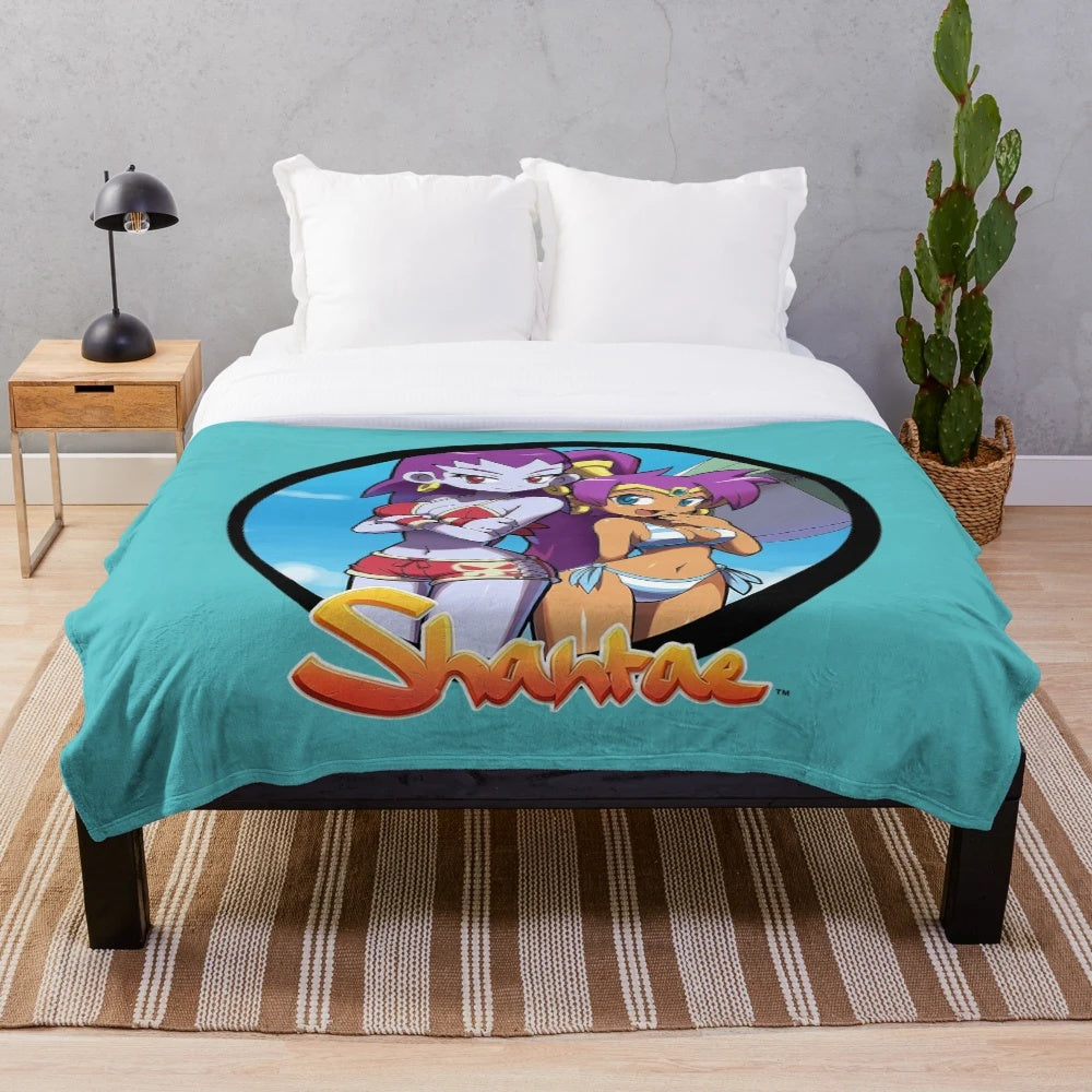 Shantae-themed plush blanket with character design