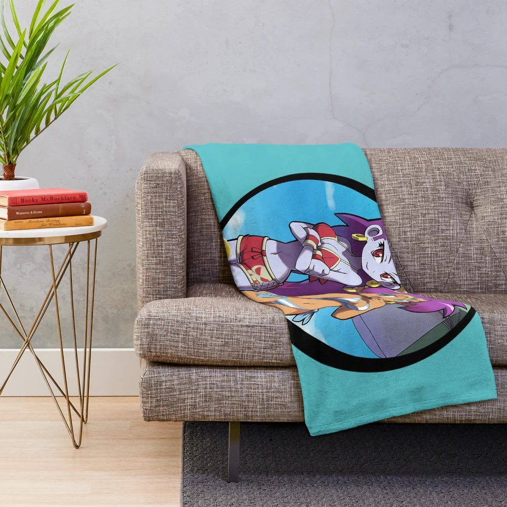 Shantae-themed plush blanket with character design