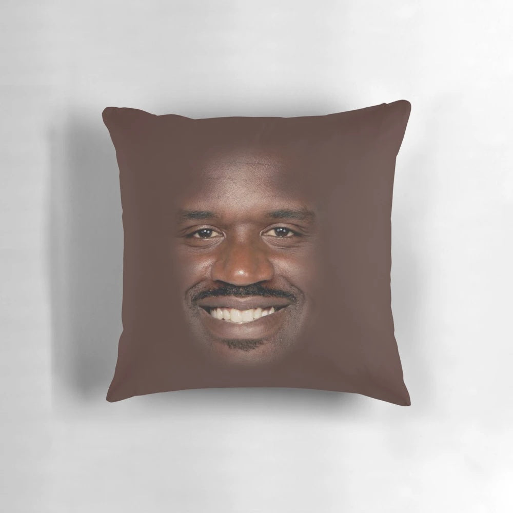 Shaq-inspired basketball cartoon-themed pillow