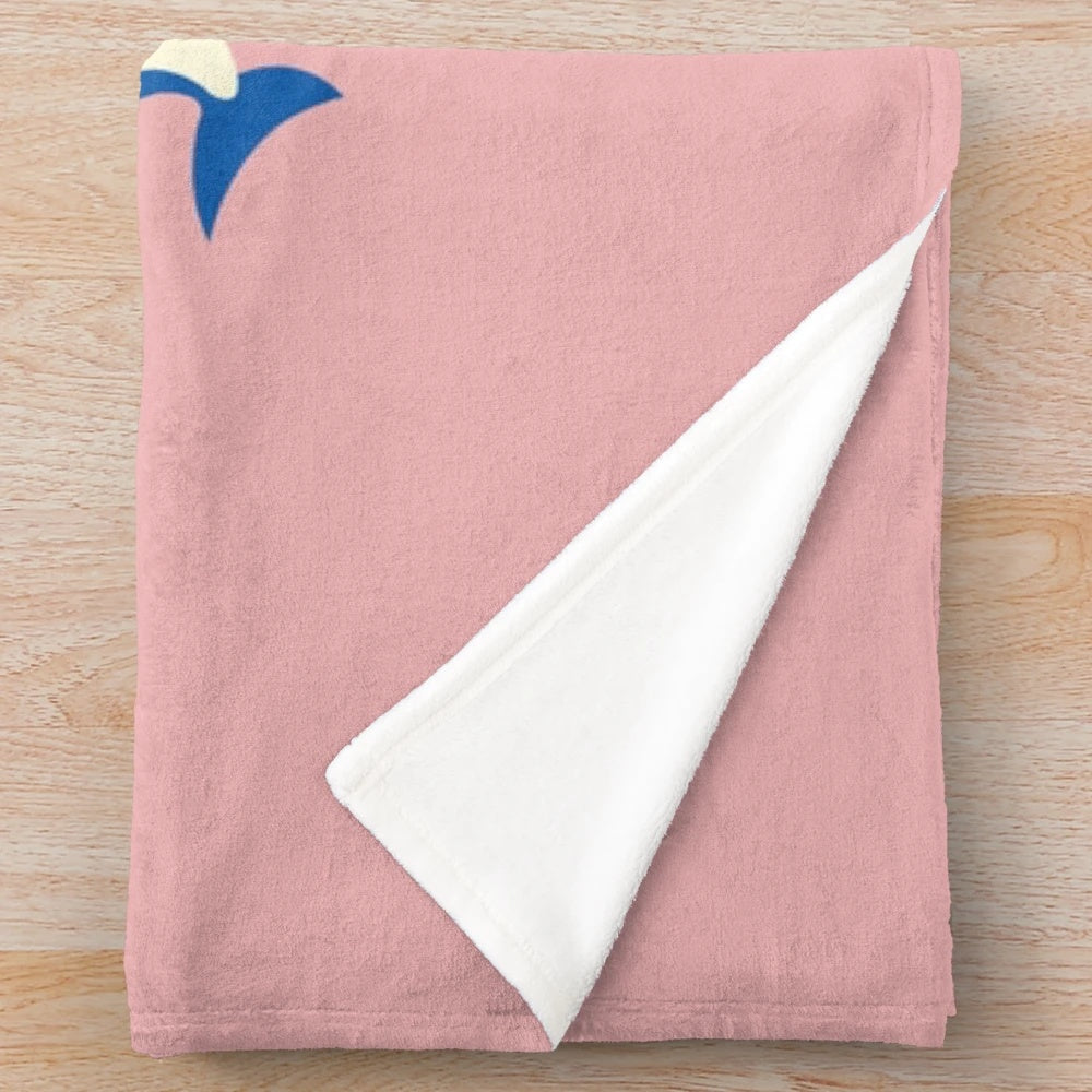 Shark Family Plush Blanket featuring Baby Shark, Daddy Shark, Mummy Shark, Grandpa Shark, and Grandma Shark