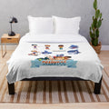 Sharkdog-themed plush blanket featuring the popular cartoon character