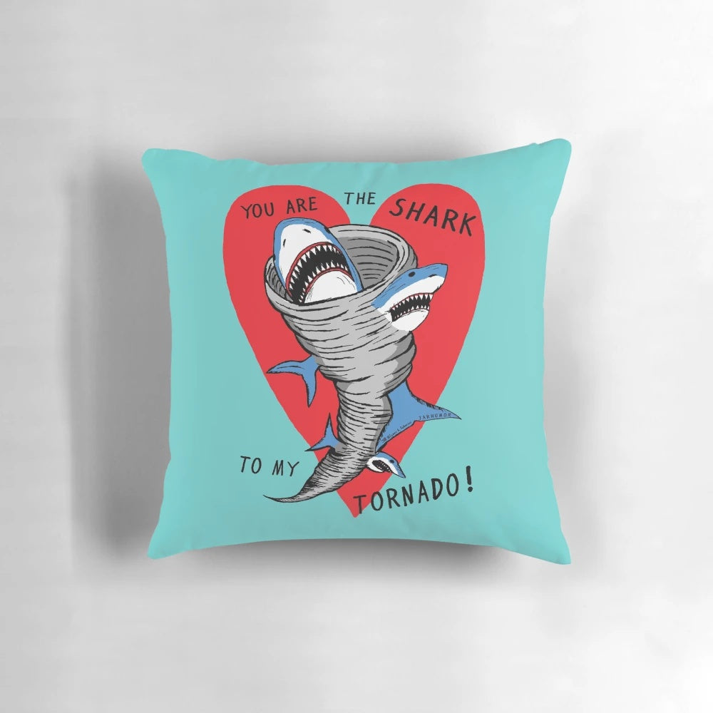 Sharknado tornado plush pillow, a unique and geeky Valentine's Day gift