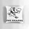 Sharks rugby supporter gear pillow with rugby ball design
