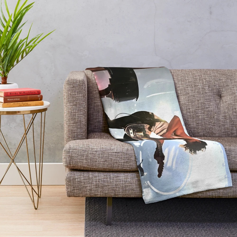 Shawn Mendes inspired plush blanket with guitar and muscle design