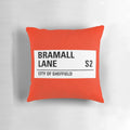 Sheffield Football Stadium Inspired Decorative Throw Pillow