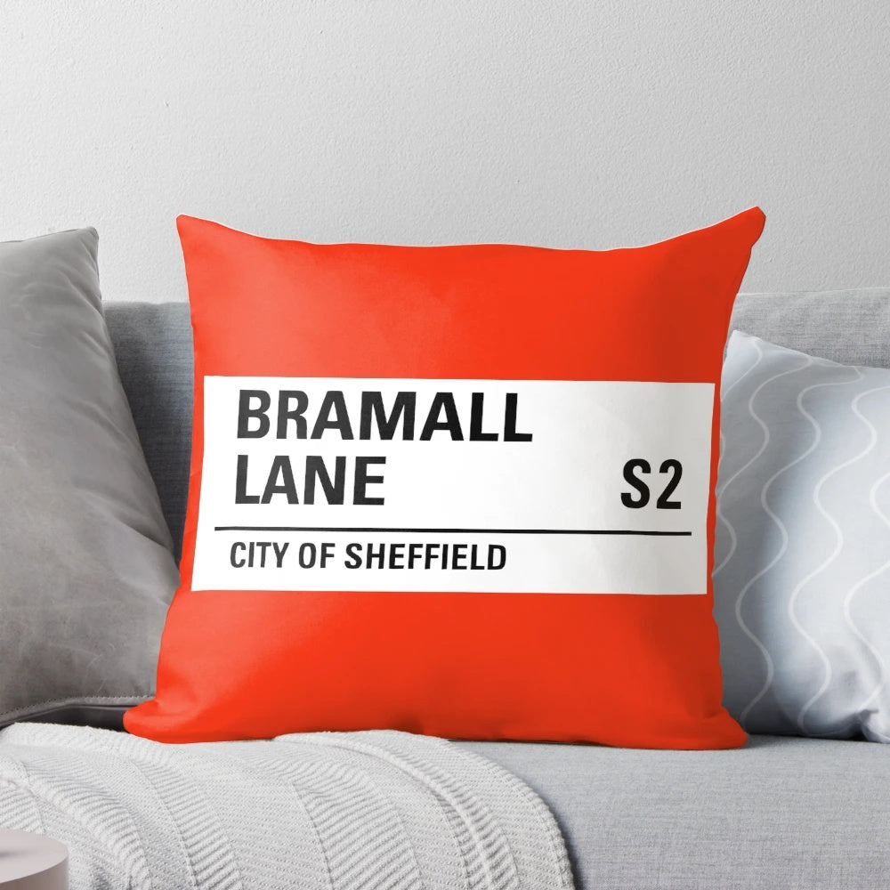 Sheffield Football Stadium Inspired Decorative Throw Pillow