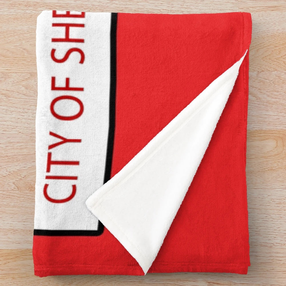 Sheffield United Plush Blanket with Bramall Lane Street Sign Design