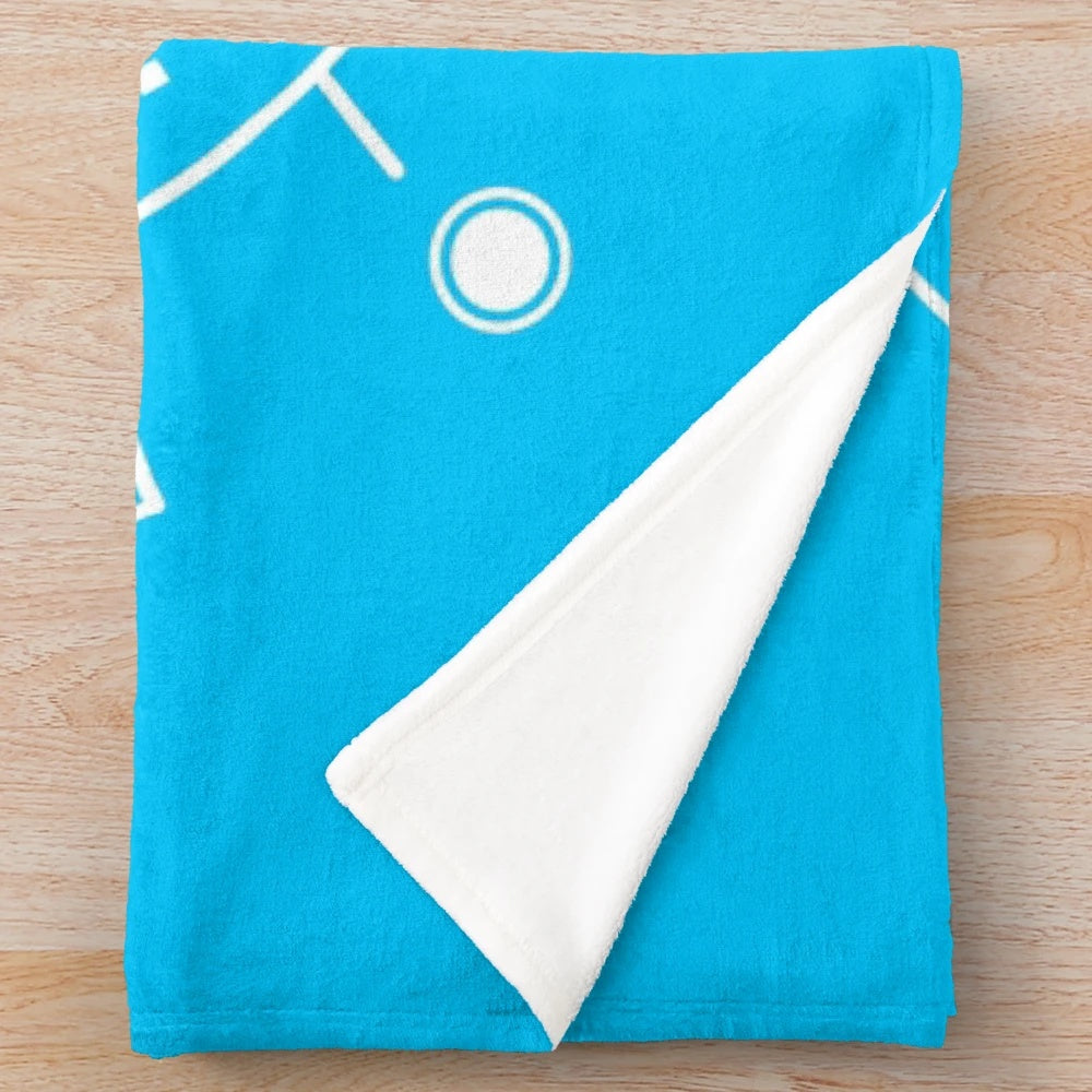 Sheikah Rune Inspired Plush Blanket for Legend of Zelda Fans