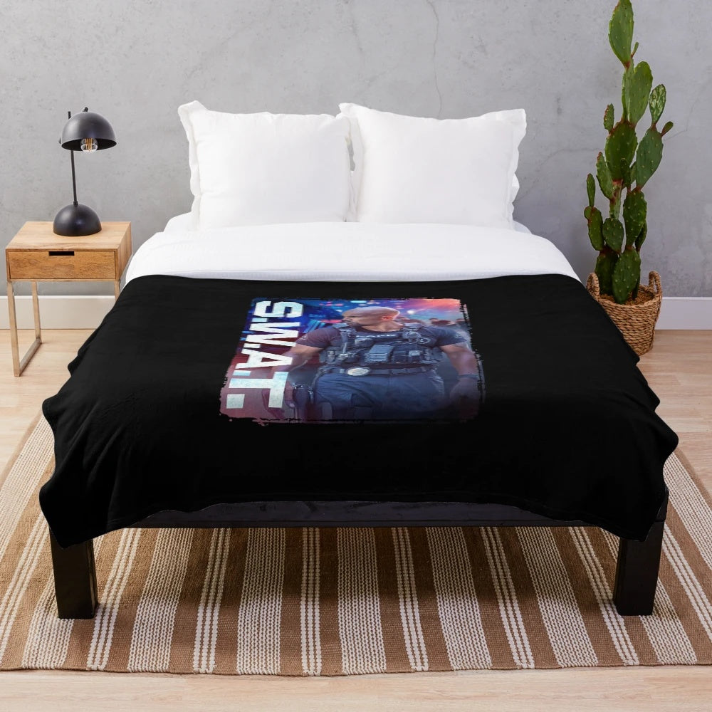 Shemar Moore themed graphic plush blanket