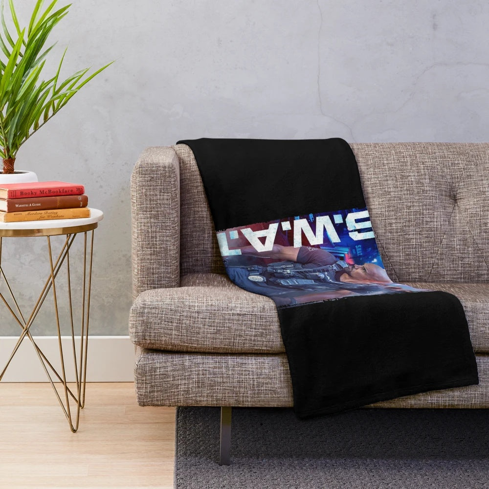 Shemar Moore themed graphic plush blanket
