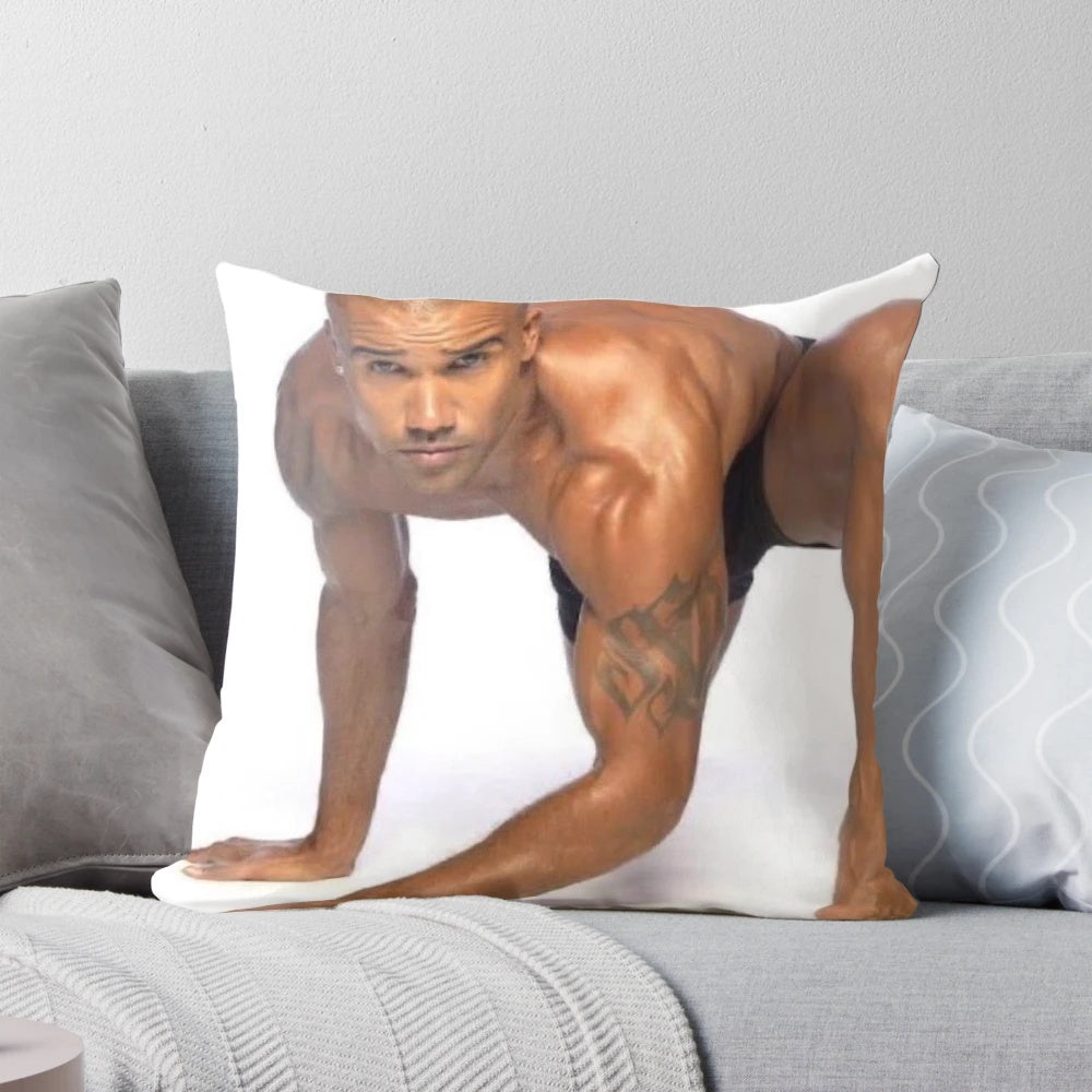 Shemar Moore Pillow - Soft, Plush Pillow Featuring the Iconic "Criminal Minds" Meme