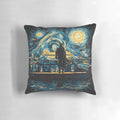 Decorative pillow cover featuring Sherlock-inspired design inspired by the Starry Night painting