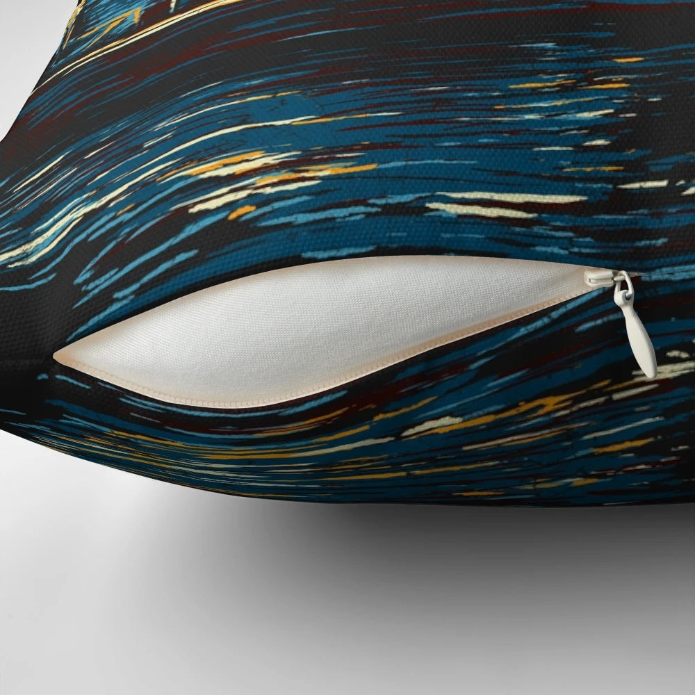 Decorative pillow cover featuring Sherlock-inspired design inspired by the Starry Night painting