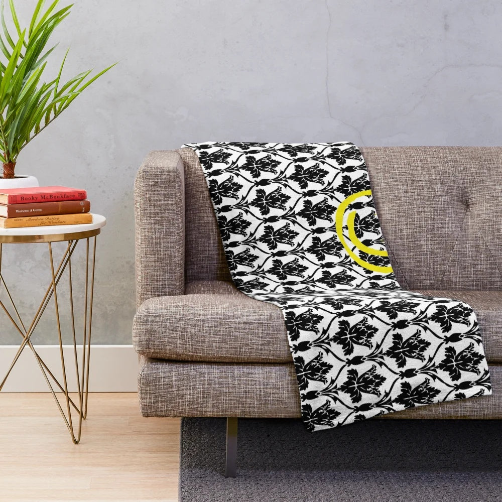 Sherlock-inspired plush blanket with wallpaper design