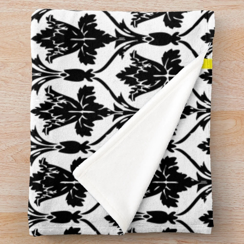 Sherlock-inspired plush blanket with wallpaper design