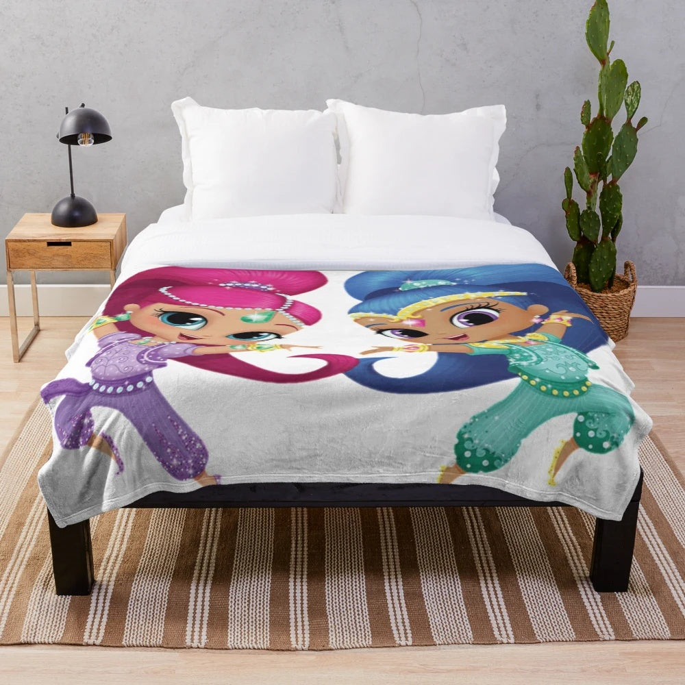 Soft and Plush Shimmer and Shine Inspired Blanket