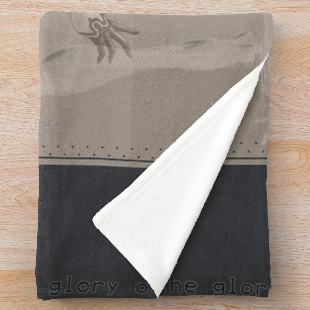 Shiny 2B inspired plush blanket with anime and gaming elements