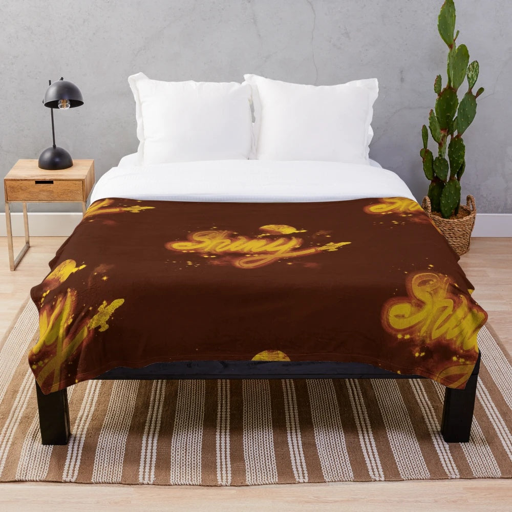 Shiny plush blanket featuring Firefly/Serenity inspired design