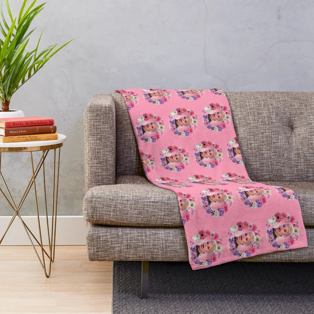 Shocked Katya Zamolodchikova inspired plush blanket featuring RuPaul's Drag Race stars