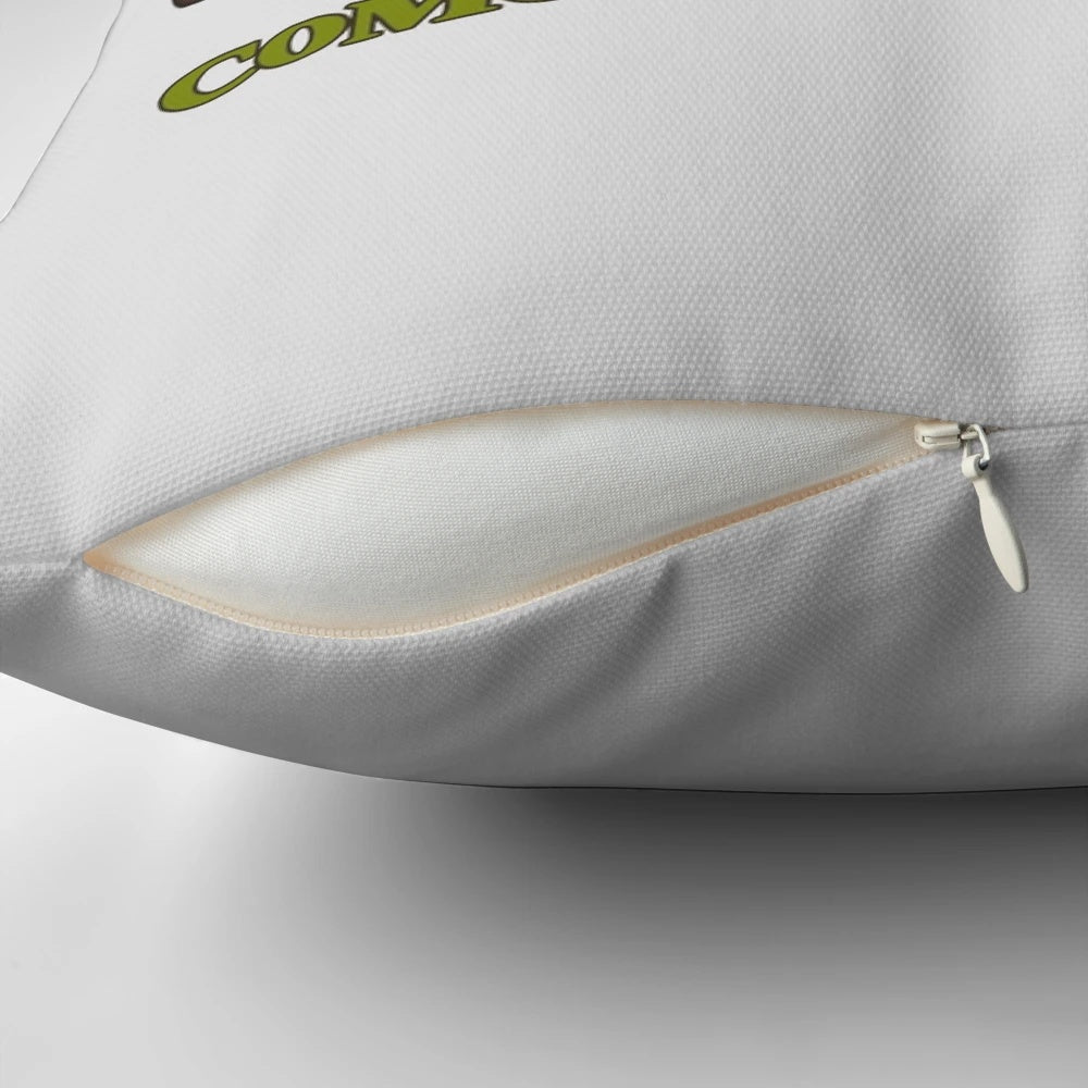 A plush, green Shrek-themed pillow featuring the iconic ogre character from the Dreamworks film franchise.