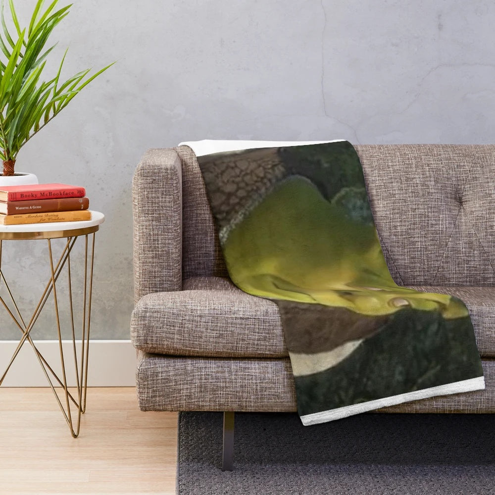 Shrek meme plush blanket