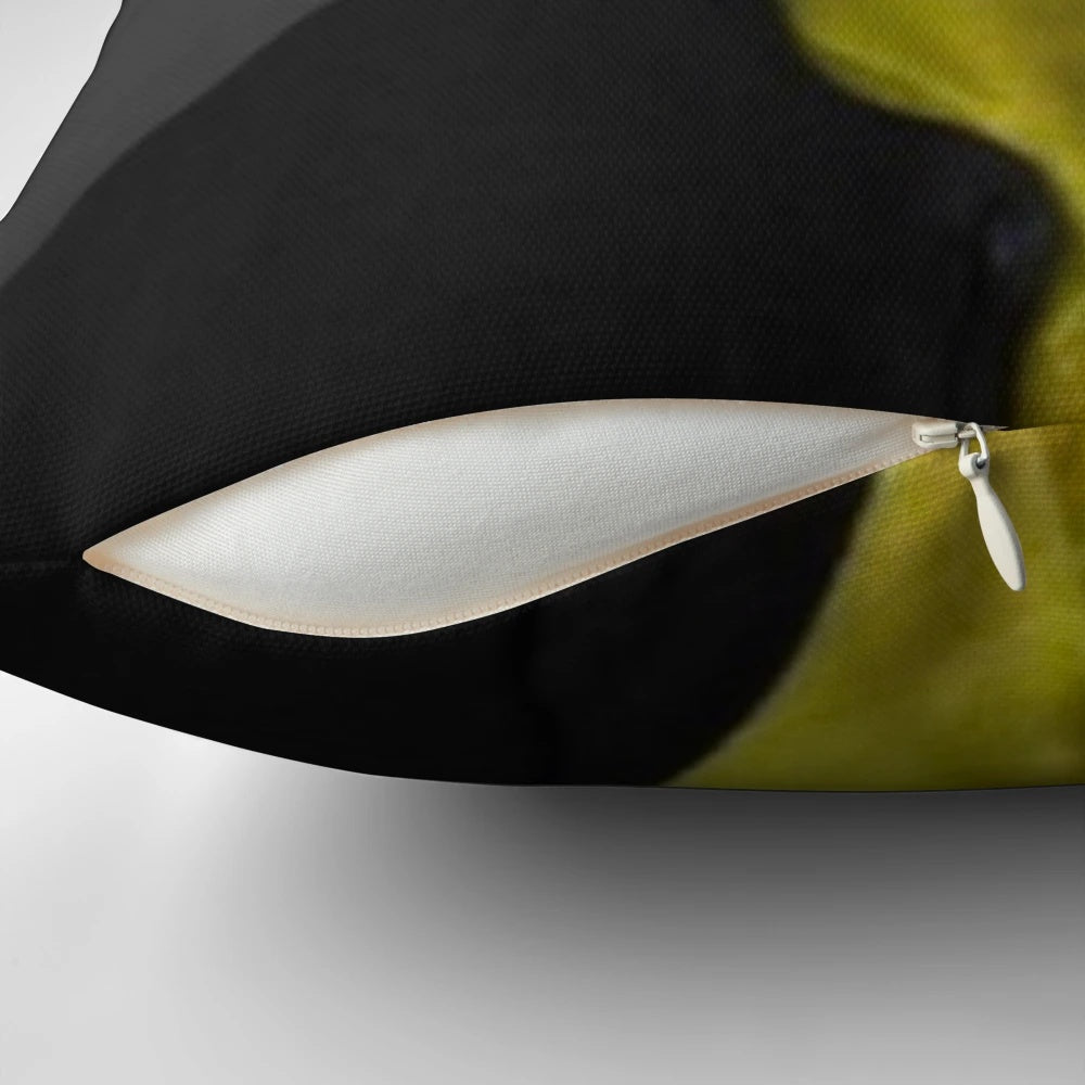 Shrek-inspired pillow featuring Dwayne Johnson's face, a unique and humorous home decor item.