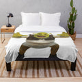 Shrek-inspired plush blanket featuring the classic DreamWorks character in a parody design