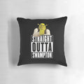 Shrek themed straight outta swampton pillow with donkey and ogre design