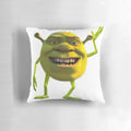 Shrek Wazowski meme-inspired pillow with the text "Yee, not in my swamp"