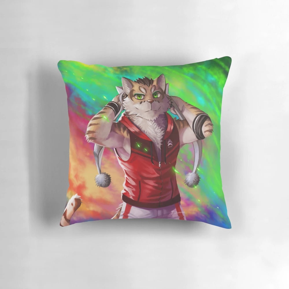 Soft, plush pillow featuring the character Shu-Chi from the Nekojishi game