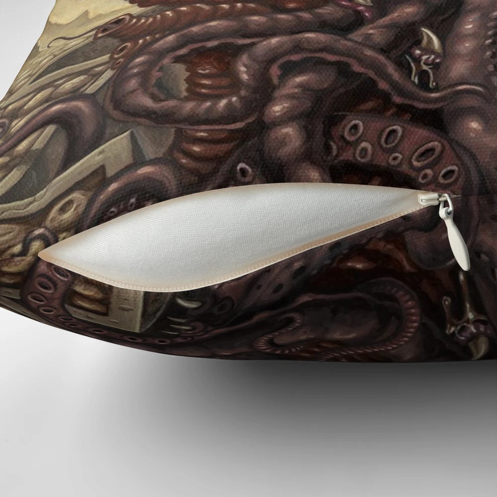 Shub-Niggurath Lovecraft-inspired pillow with dark, occult design