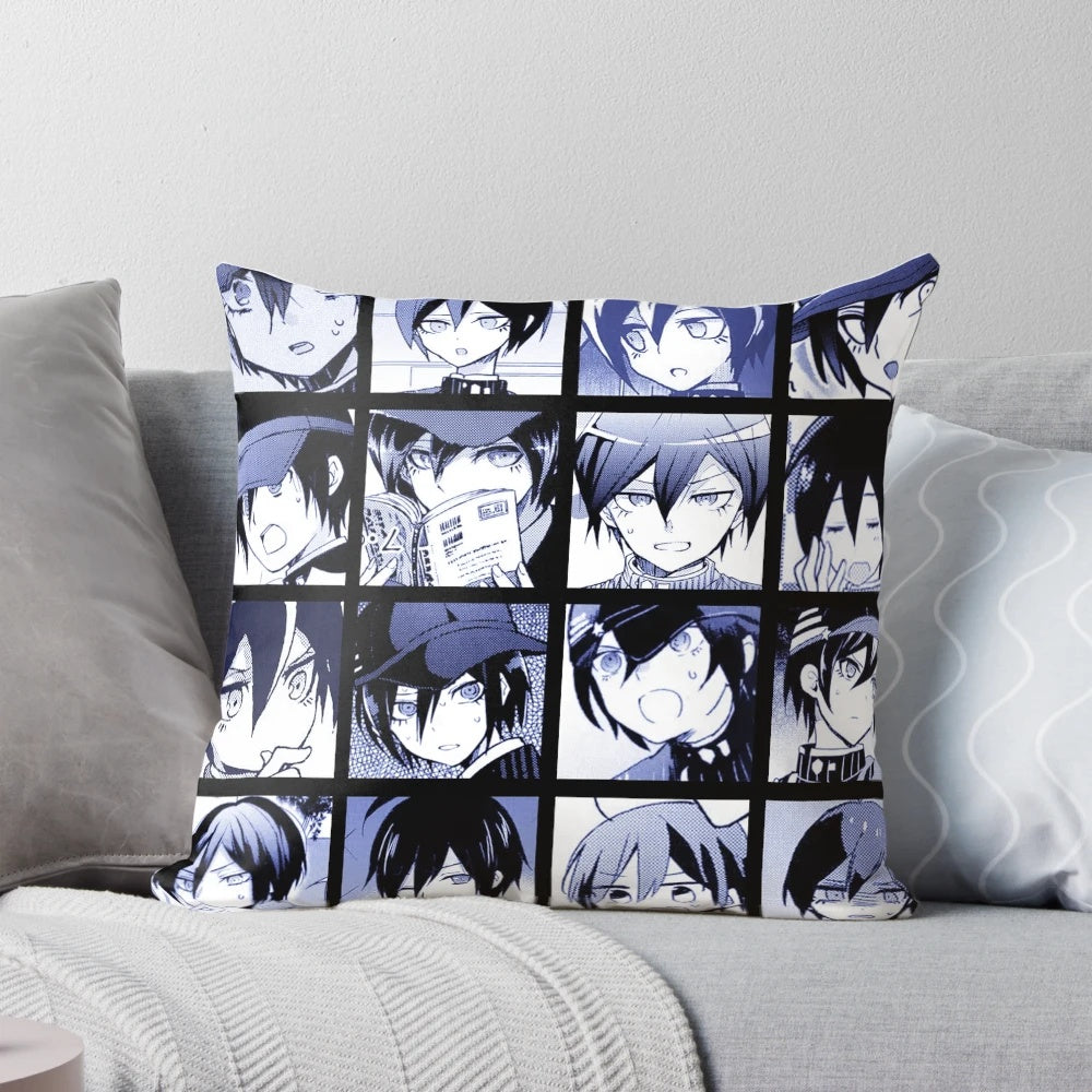 Shuichi Saihara Manga Collection Pillow featuring Danganronpa V3: Killing Harmony characters