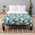 Soft and cozy plush blanket featuring a beautiful pattern of siamese cats
