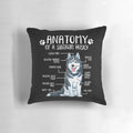 Siberian Husky Anatomy Dog Lover Funny Pillow