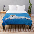 Siberian Husky Puppy Plush Blanket