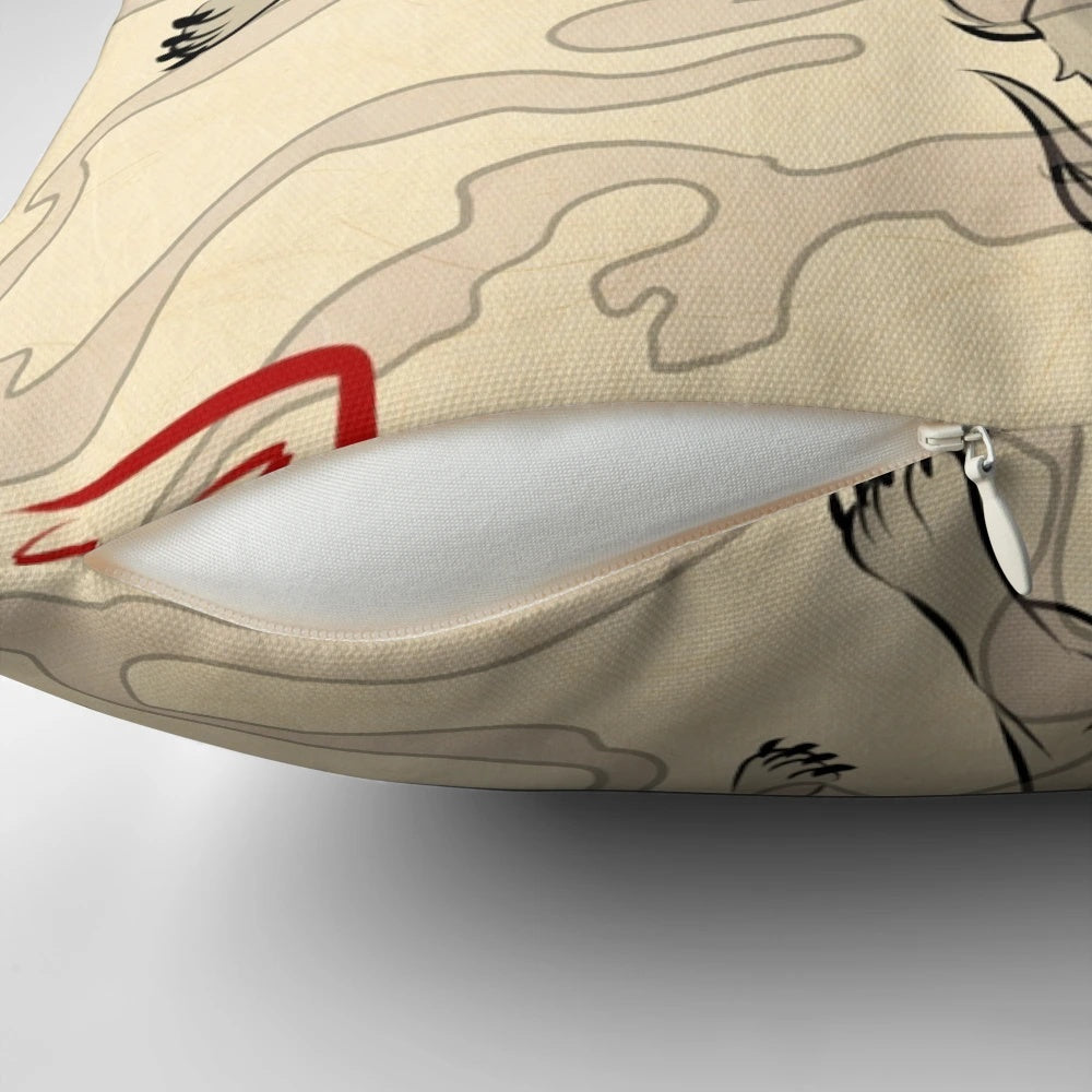 Sif the Great Wolf from Dark Souls featured on a plush, comfortable pillow