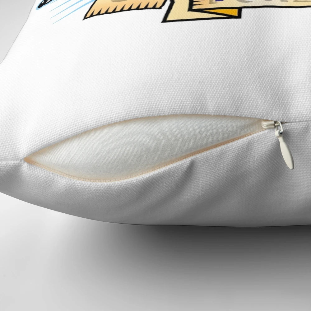 Sighthound cartoon design on a cozy pillow