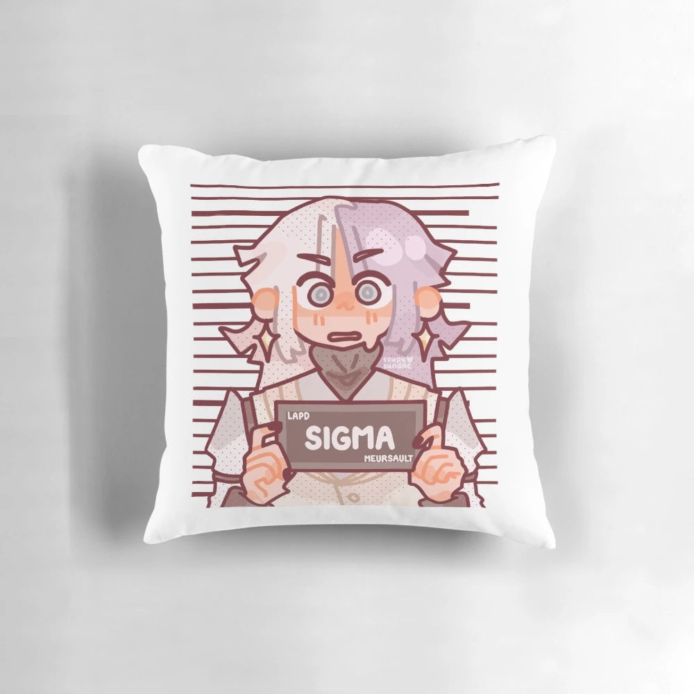 Sigma Barbie meme pillow featuring a cute, chibi-style Barbie character from the anime Bungou Stray Dogs.