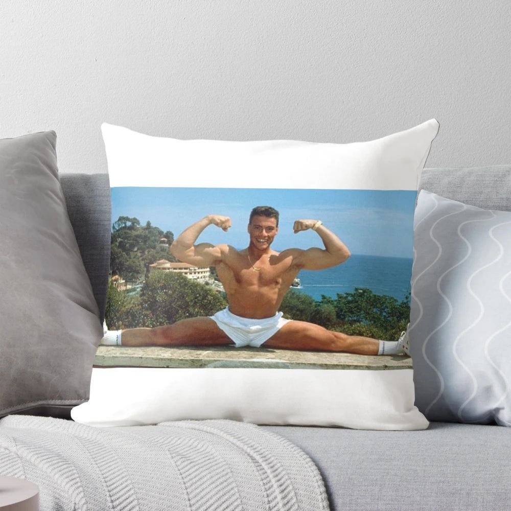 Jean-Claude Van Damme Splits Pillow - Celebrate the iconic action star's legendary flexibility