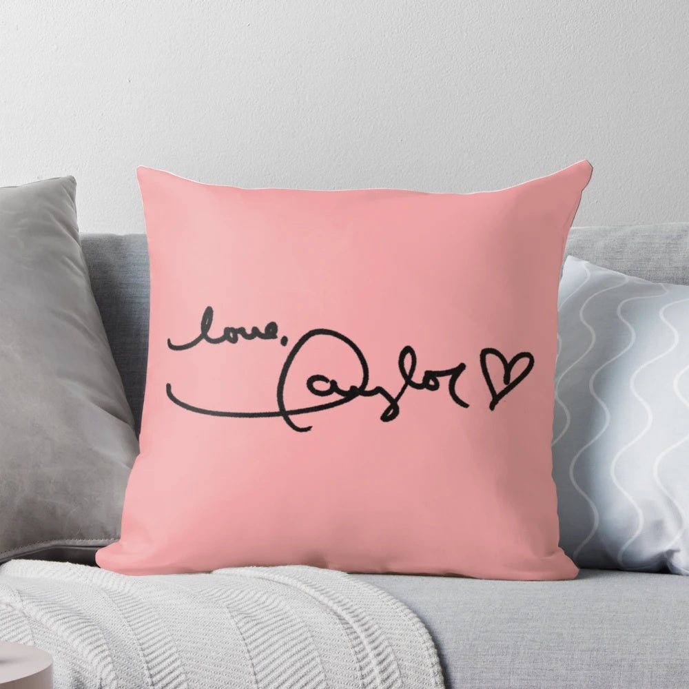 Signature Taylor Swift Pillow, featuring the artist's iconic look and style