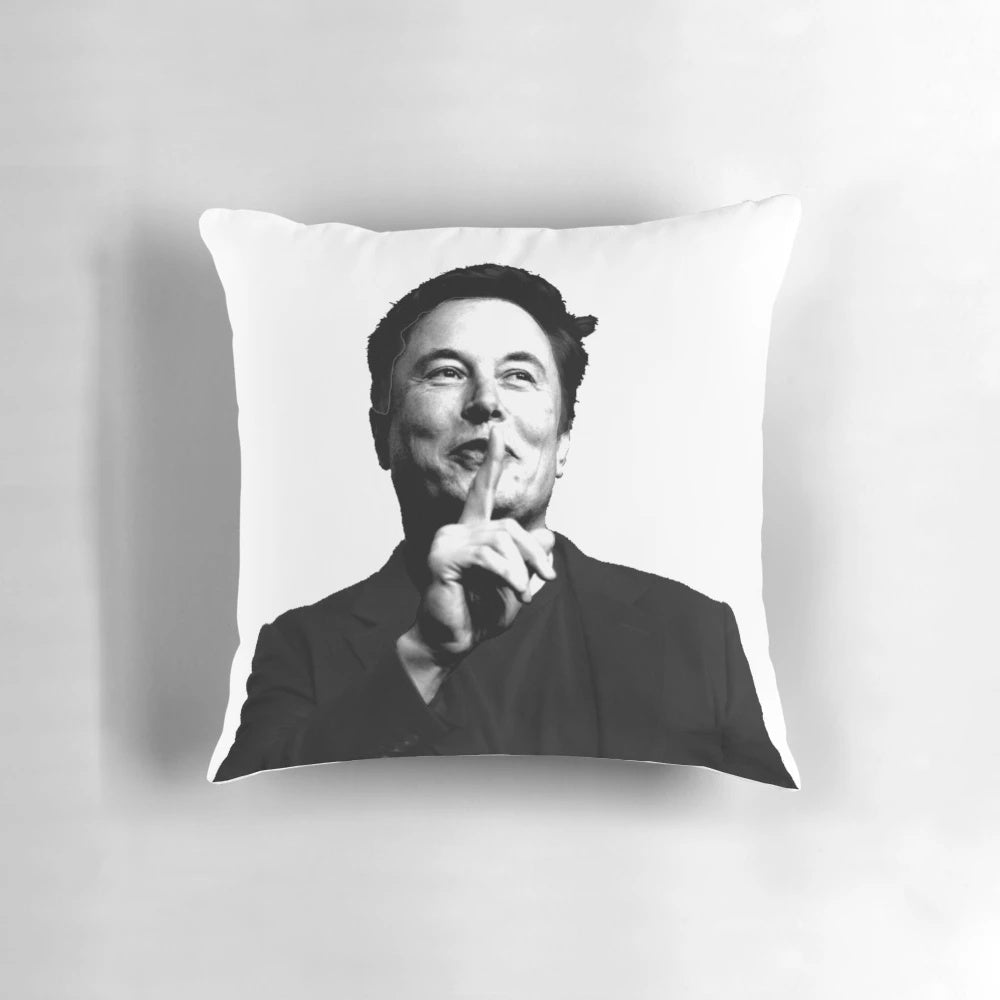 Elon Musk Shh Pillow for a Peaceful Slumber