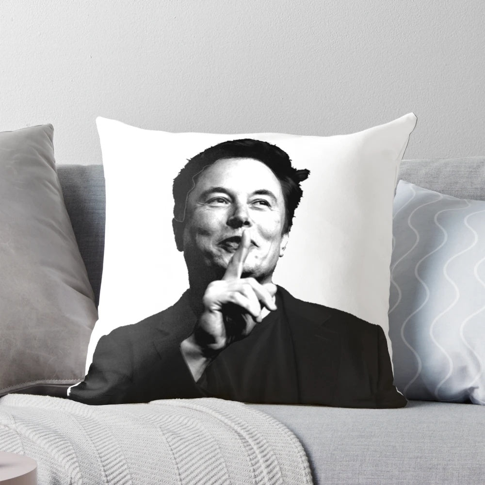Elon Musk Shh Pillow for a Peaceful Slumber