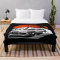 Silvia s14 inspired plush blanket with car-themed design