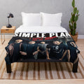 Simple Plan inspired plush blanket with band logo and album artwork