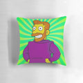 Simpsons Hank Scorpio Backwards Coat Green Throw Pillow